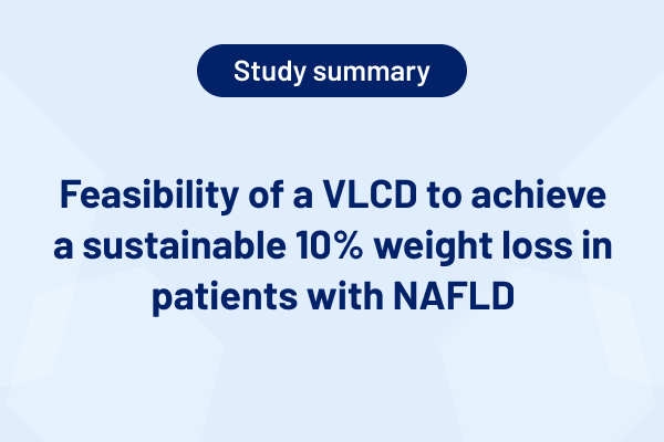 Feasibility of a VLCD to achieve a sustainable 10% weight loss in patients with NAFLD