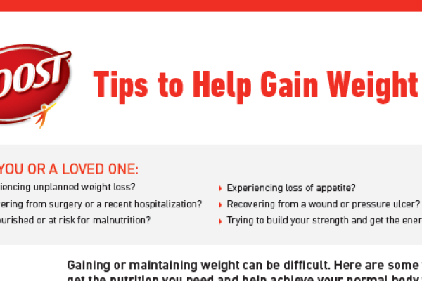 BOOST® Tips to Help Gain Weight