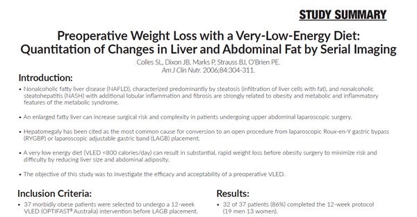 Preoperative Weight Loss with a Very-Low-Energy Diet