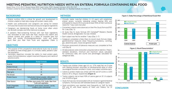 Meeting Pediatric Nutrition Needs with An Enteral Formula Containing Real Food