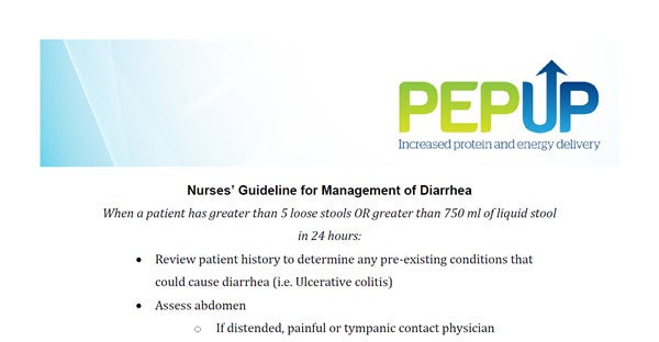 PEP UP Nurses’ Guideline for Management of Diarrhea