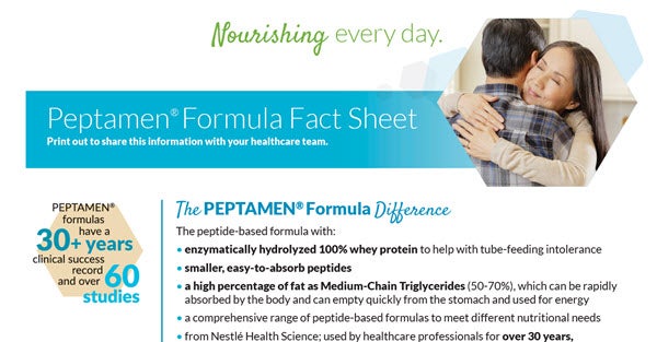 Peptamen Formula Factsheet