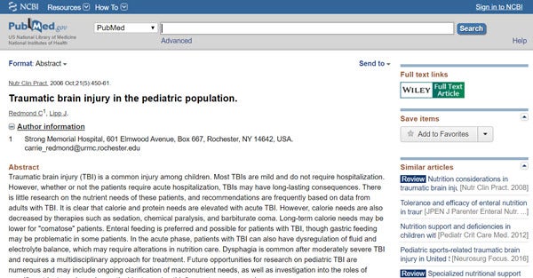 Traumatic Brain Injury in the Pediatric Population