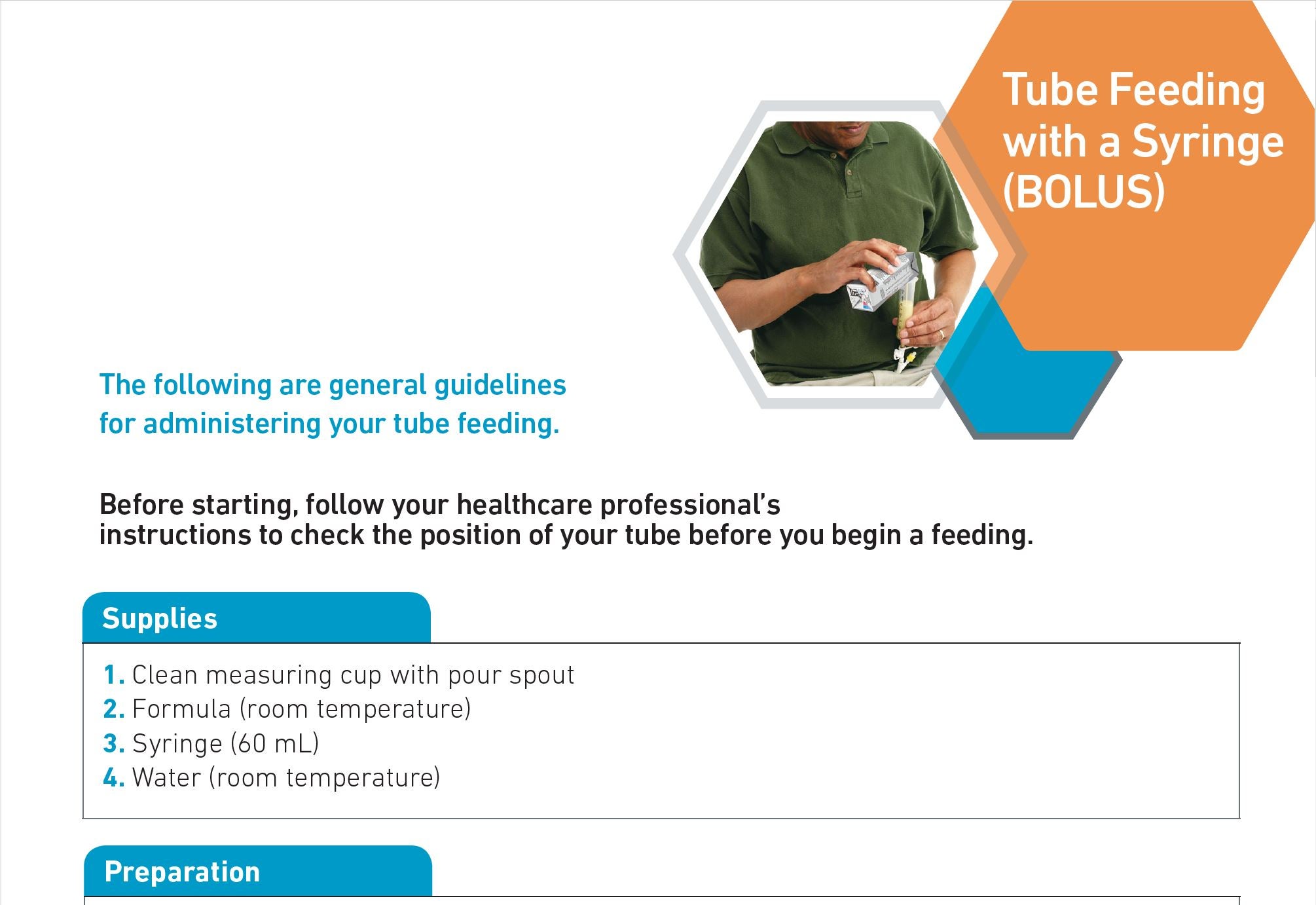 Tube Feeding with a Syringe (bolus)