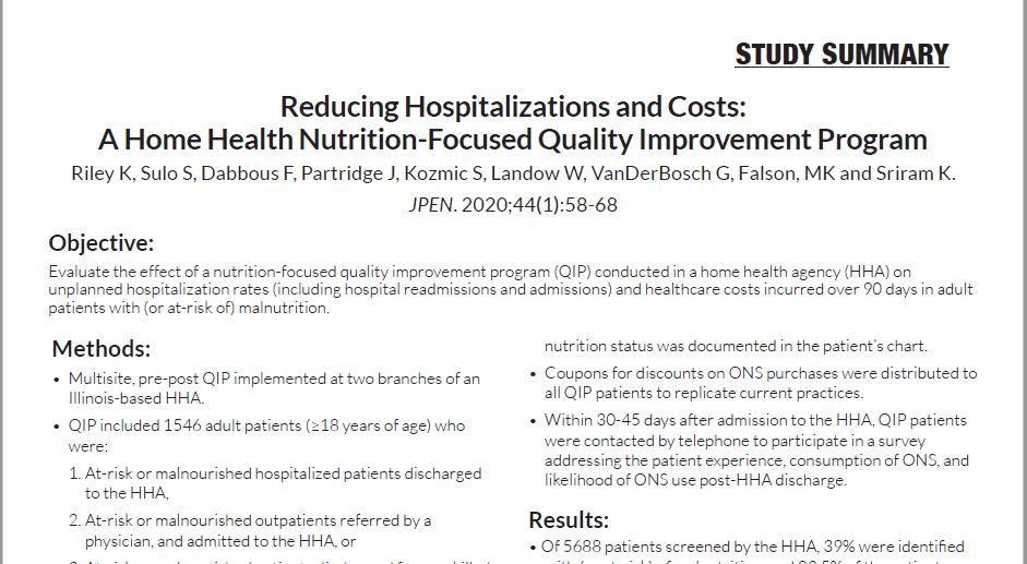 Reducing Hospitalizations and Costs