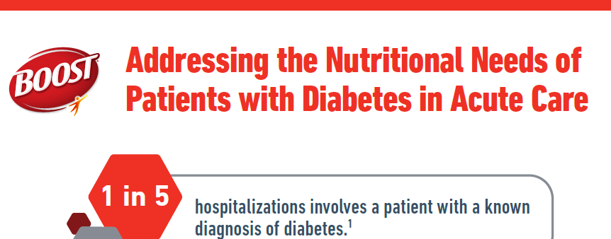 BOOST® Addressing Nutritional Needs of Patients with Diabetes in Acute Care