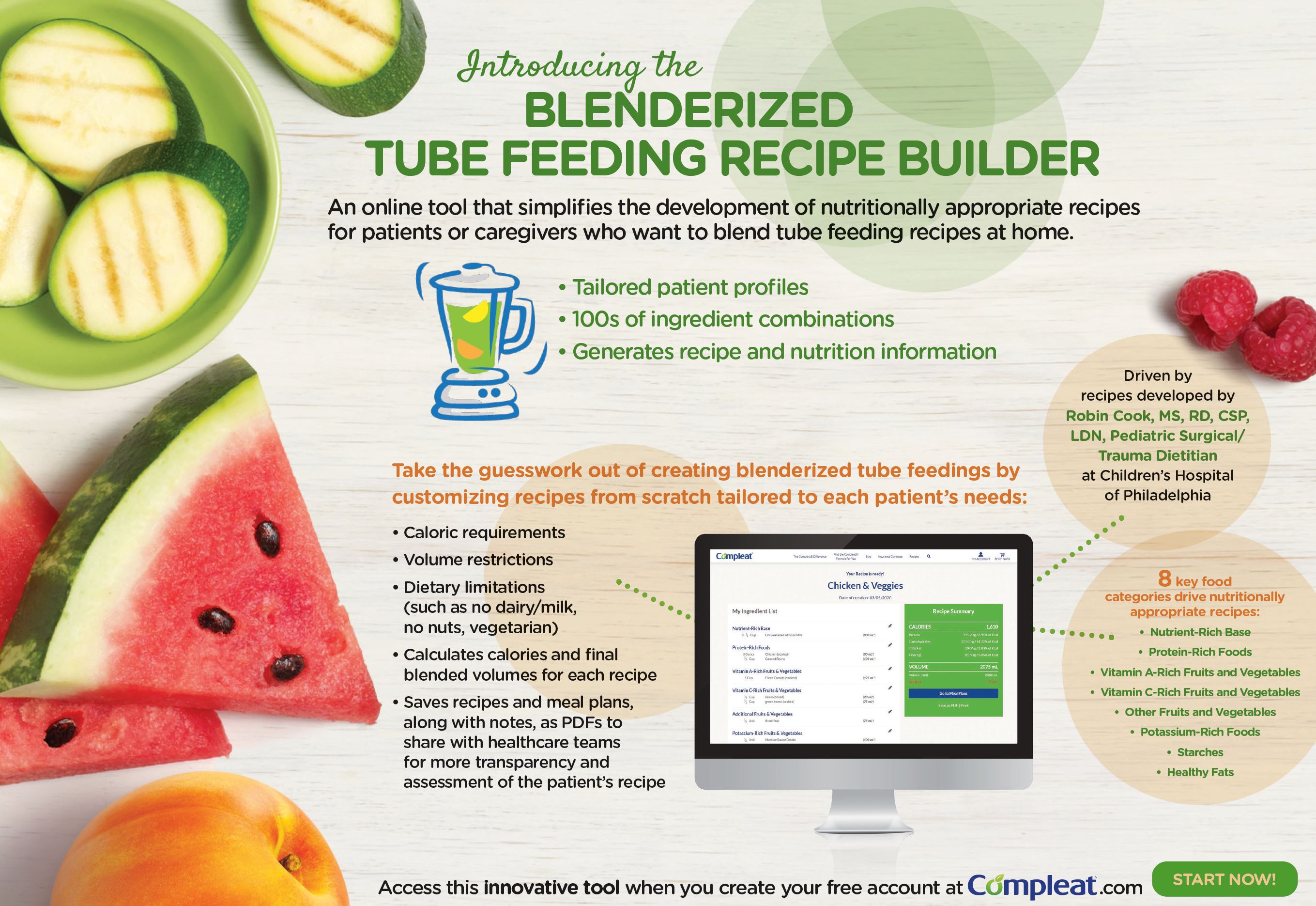 Blenderized Tube Feeding Recipe Builder