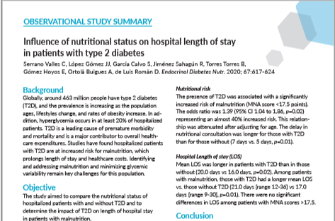 Influence of Nutritional Status on Hospital LOS in Patients with Type 2 Diabetes (Study Summary)