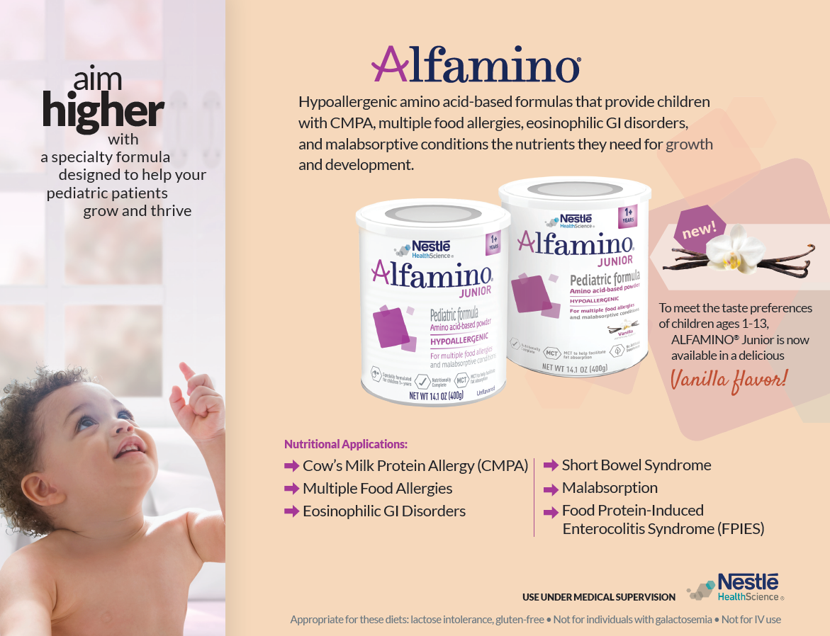 Alfamino® Junior Malabsorptive Conditions HCP Detail Aid