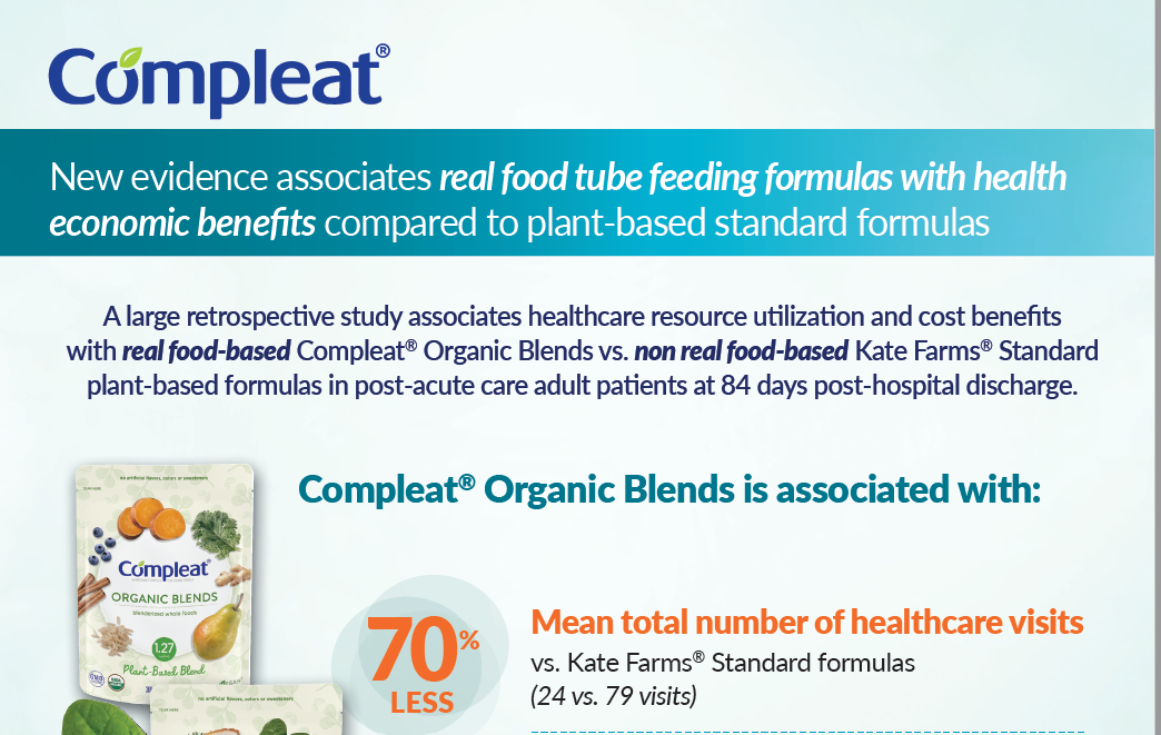 COMPLEAT Organic Blends ESPEN Evidence vs KF PowerPack 