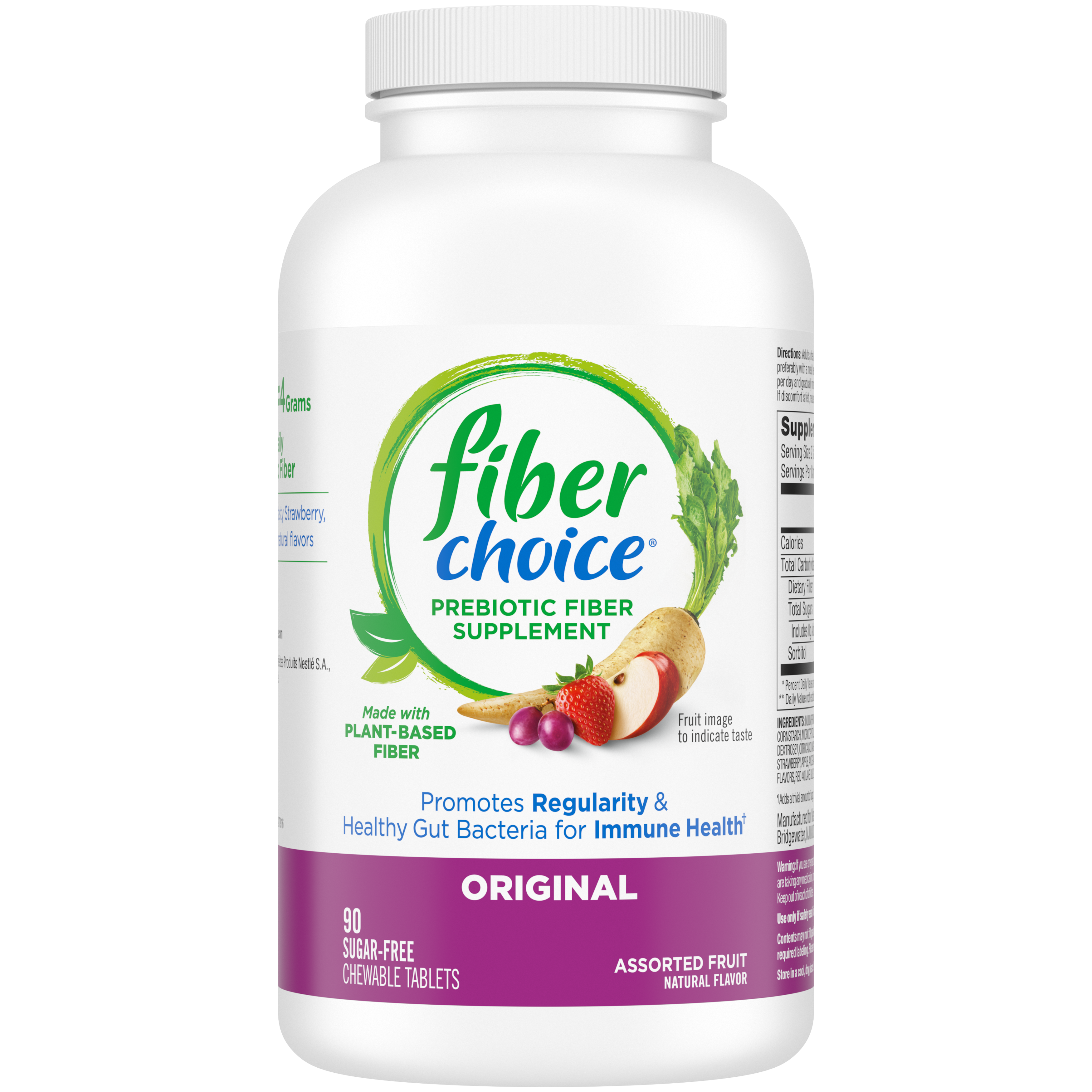 Fiber Choice Sugar Free Assorted Fruit Chewable Tablets 90ct : Target