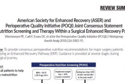 Nutrition Screening in an Enhanced Recovery Pathway