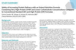 Study Summary: Safety of Increasing Protein Delivery with an Enteral Nutrition Formula Study Summary: Safety of Increasing Protein Delivery with an Enteral Nutrition Formula