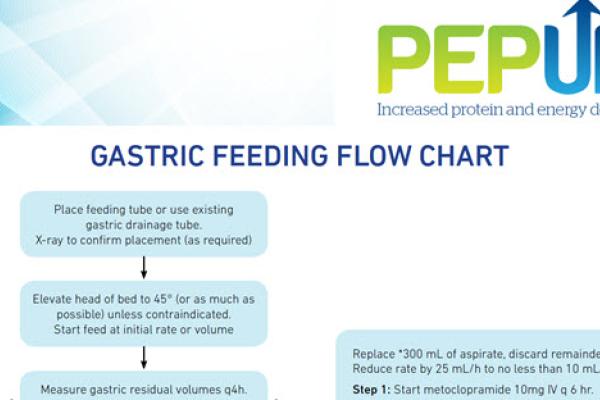 PEP UP Gastric Feeding Flow Chart