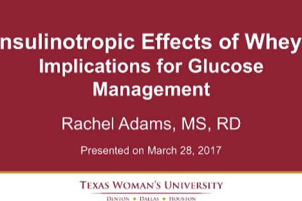 Insulinotropic Effects of Whey Implications for Glucose Management