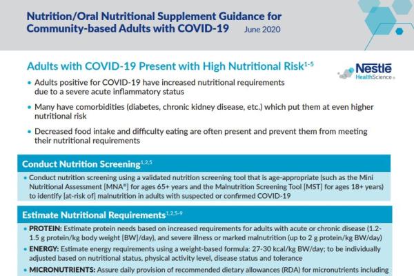 Nutrition / ONS Guidance for Community-dwelling Adults with COVID-19