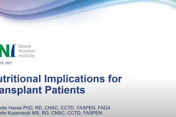 Nutritional Implications for Transplant Patients