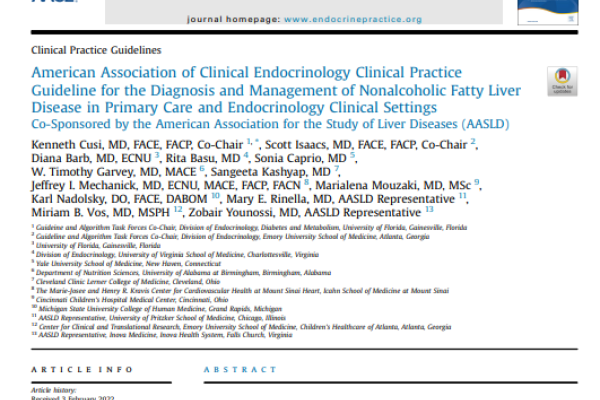 NAFLD Clinical Practice Guidelines (AACE)