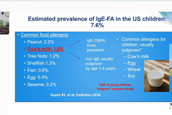 Webinar about the prevalence of cow's milk protein allergy and other food allergies