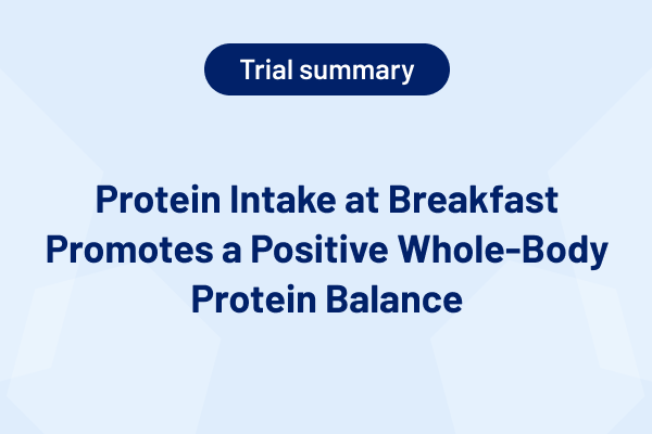 Protein Intake - trial summary