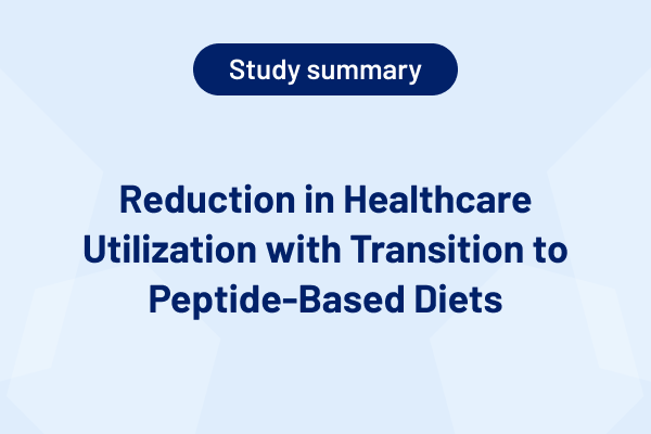 Reduction in Healthcare Utilization with Transition to Peptide-Based Diets (Study)