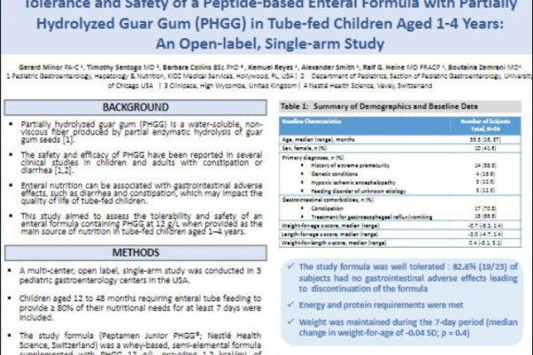 Peptamen Junior®– PHGG Tolerance Trial Poster