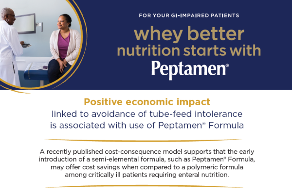 Positive economic impact linked to the avoidance of tube-feeding intolerance.