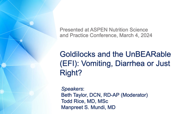 Goldilocks and the UnBEARable: Vomiting, Diarrhea or Just Right?