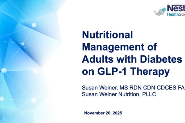 Webinar thumbnail - nutritional management of adults with diabetes
