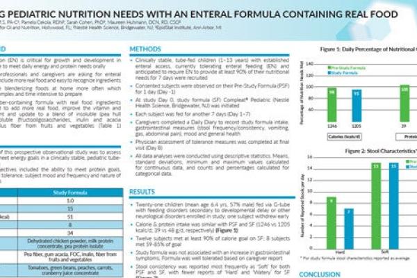 Meeting Pediatric Nutrition Needs with An Enteral Formula Containing Real Food