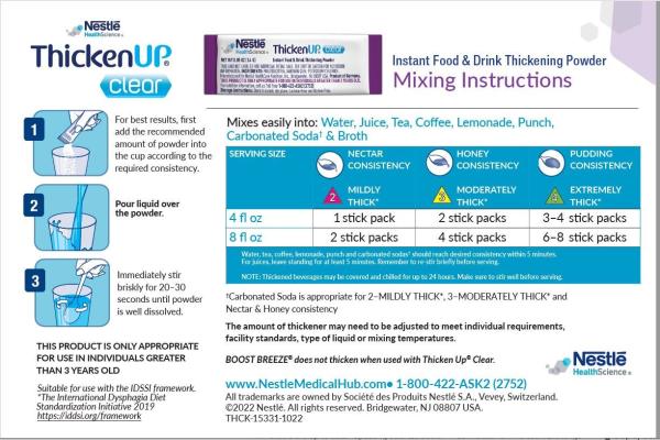 ThickenUp Clear: Patient Mixing Instructions (English & Spanish)