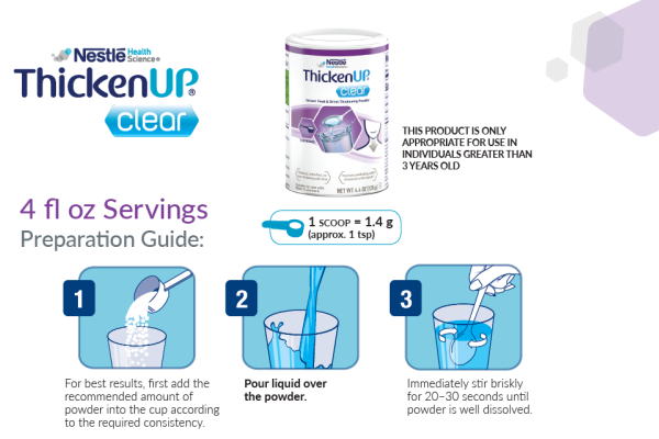 ThickenUp Clear Preparation Guide (4 fl oz)