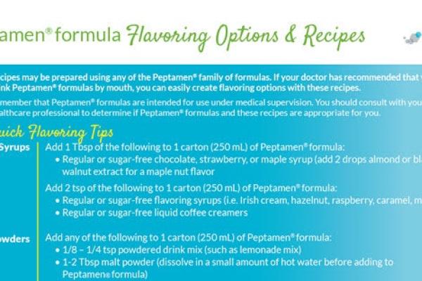 Peptamen® formula Flavoring Options & Recipes