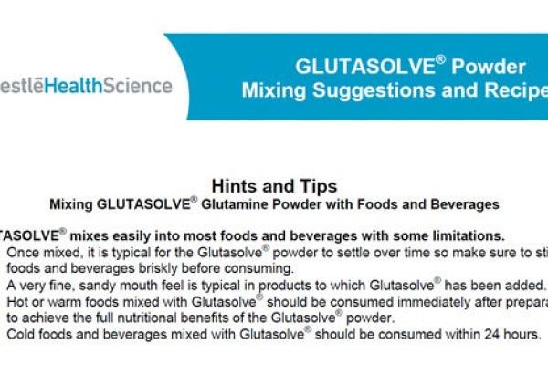 Glutasolve Mixing Ideas and Recipes