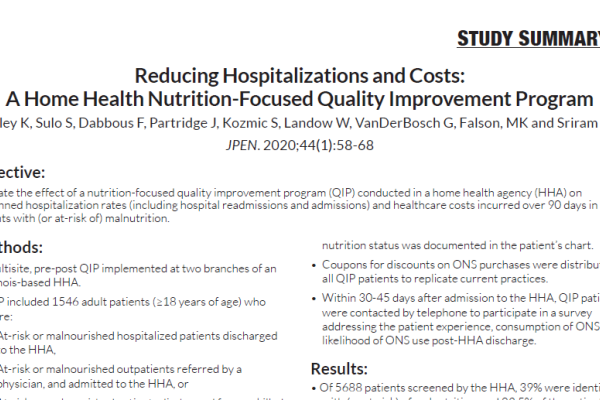 Reducing Hospitalizations and Costs