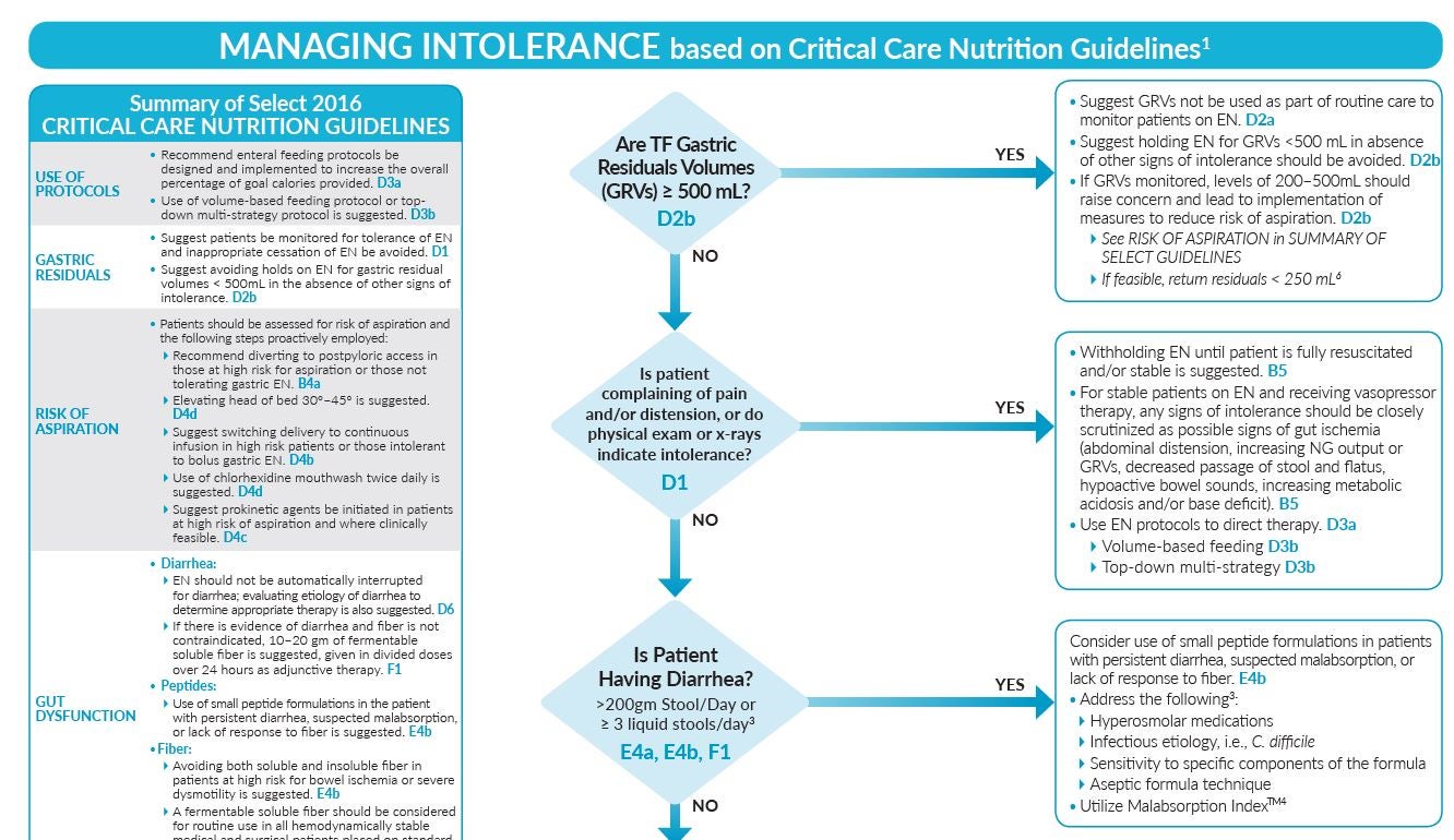 Enteral Nutrition Decision Tree based on the Critical Care Nutrition Guidelines